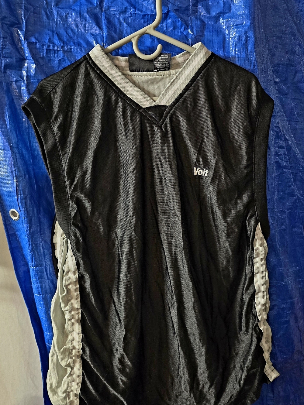 Voit Men's Black Athletic Tank Top with Gray Trim